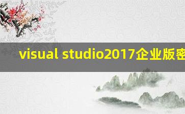 visual studio2017企业版密钥